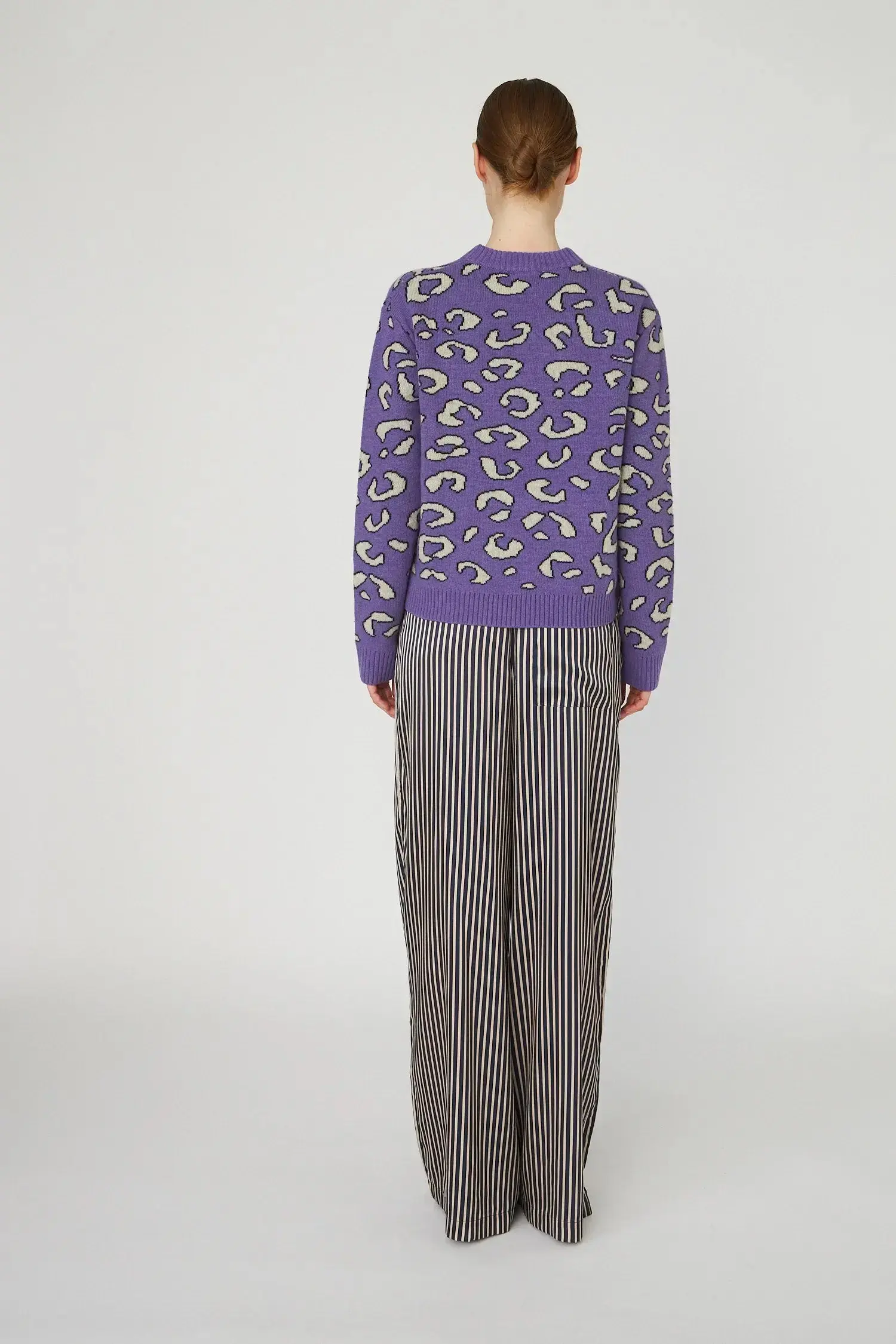 Animal Jacquard Sweater - Monster Purple - Image 3