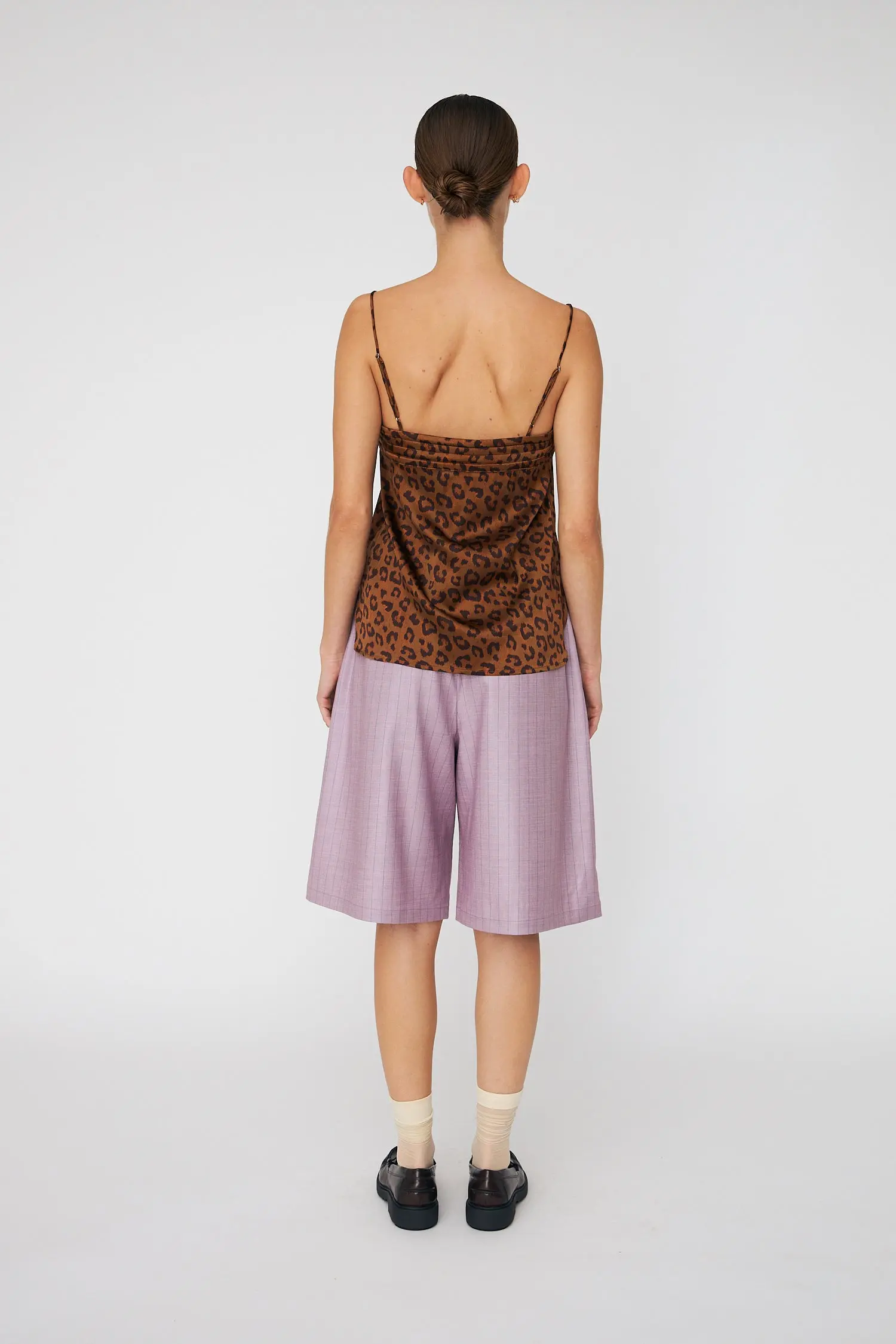 Animal Printed Silk Top - Leopard - Image 3