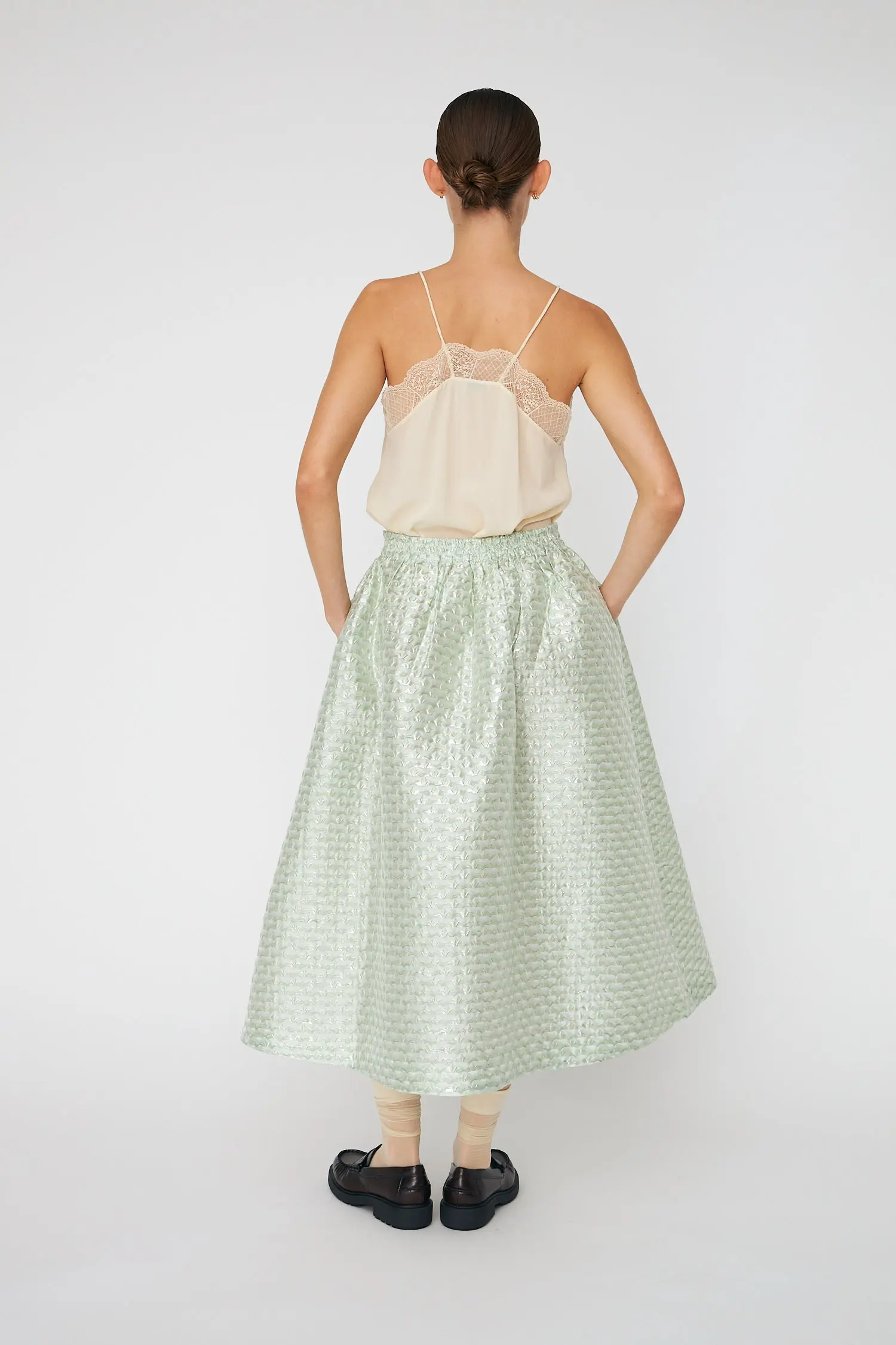 Bubble Midi Skirt - Mint Tea - Image 4