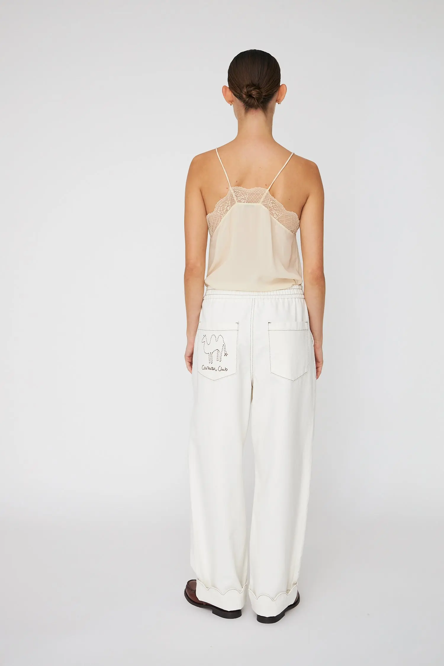 Carrot Shape Pants - White - Image 3