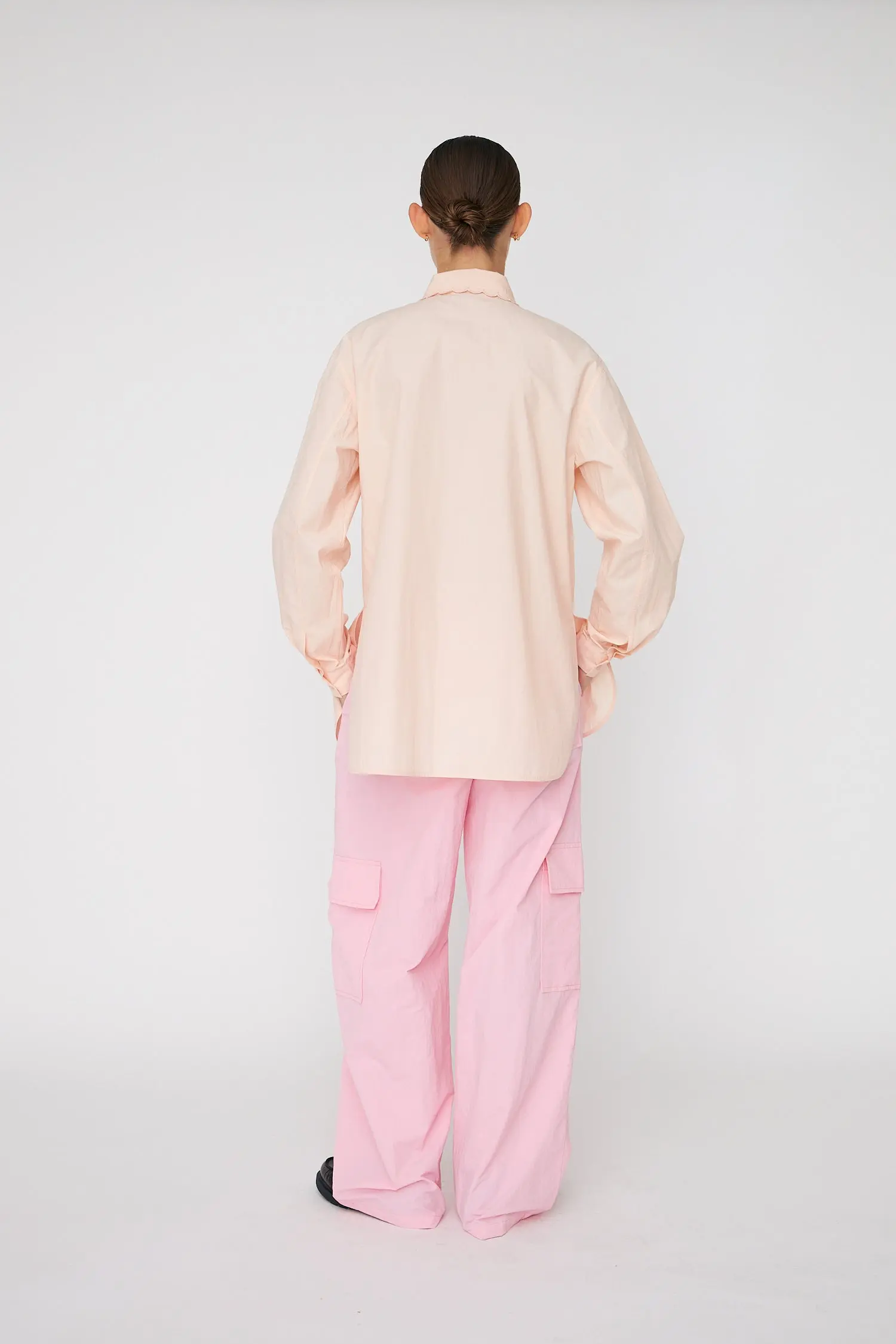 Cotton Poplin Shirt - Soft Powder - Image 4