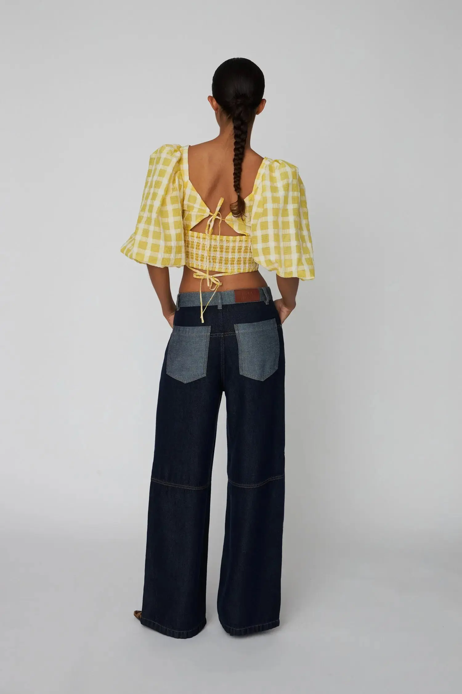 Delicate Checked Maxi Dress - Lovely Yellow - Image 6