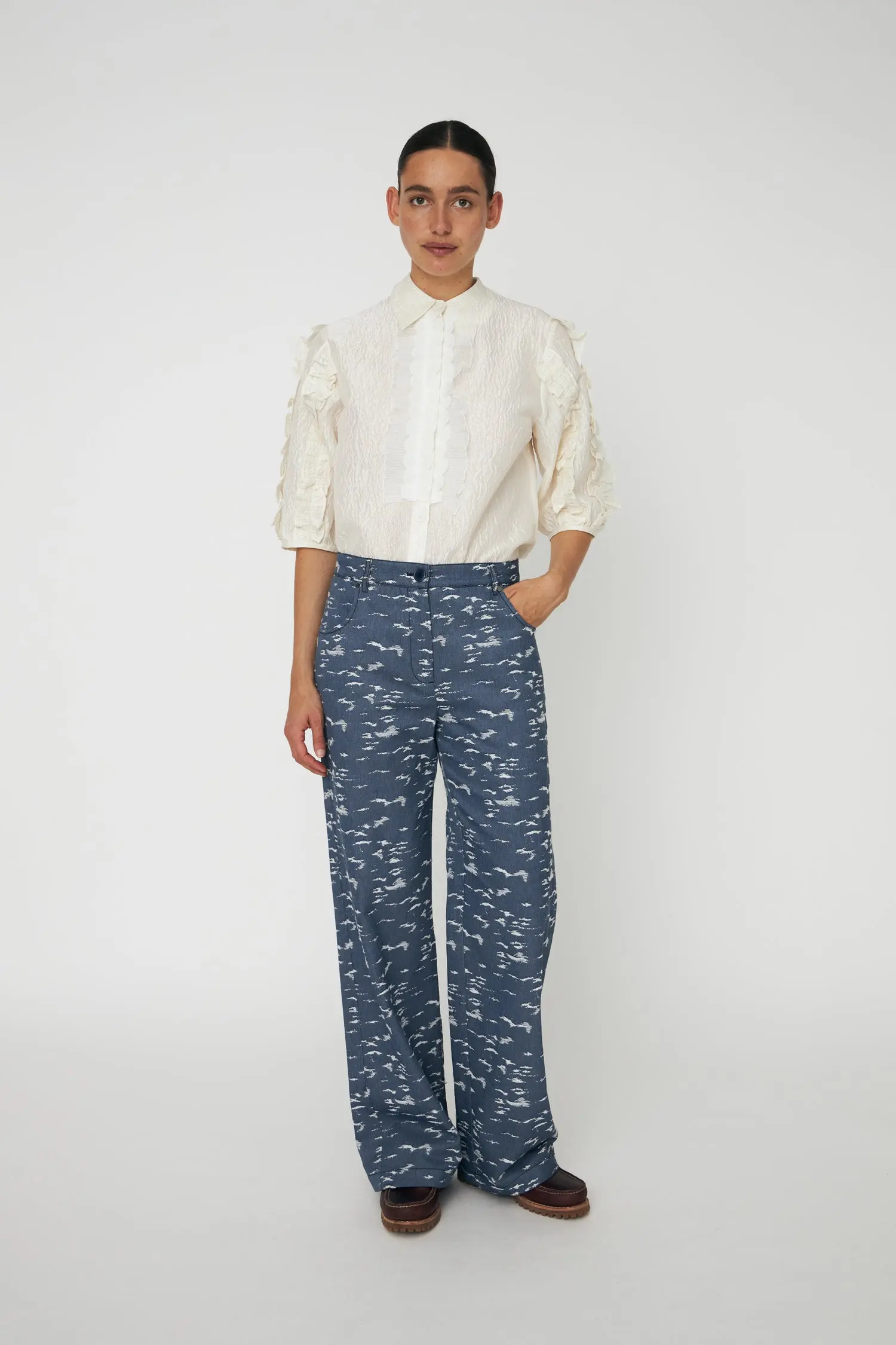 Delicate Frill Shirt - Ivory