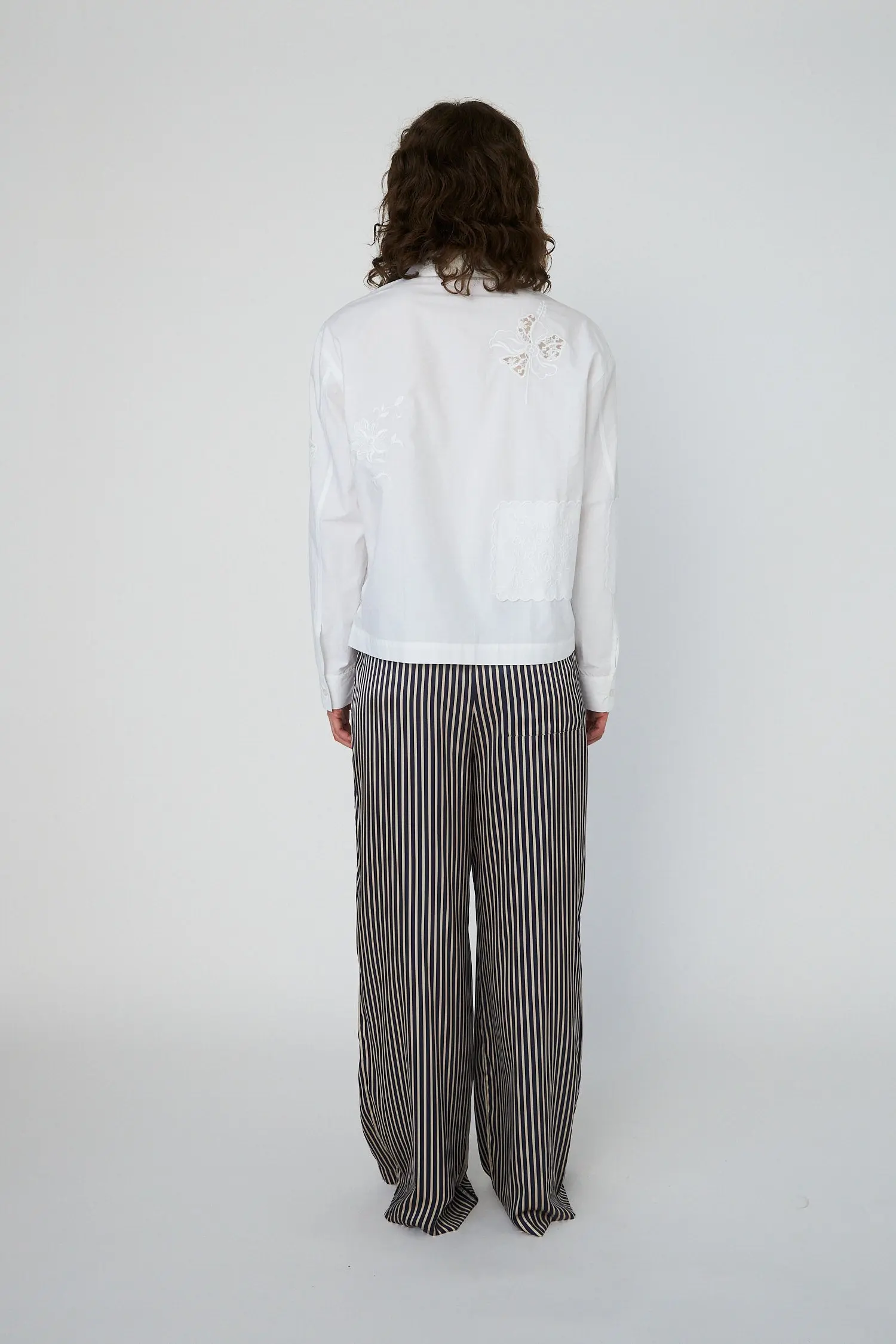 Embroidered Shirt in Cotton - White - Image 2