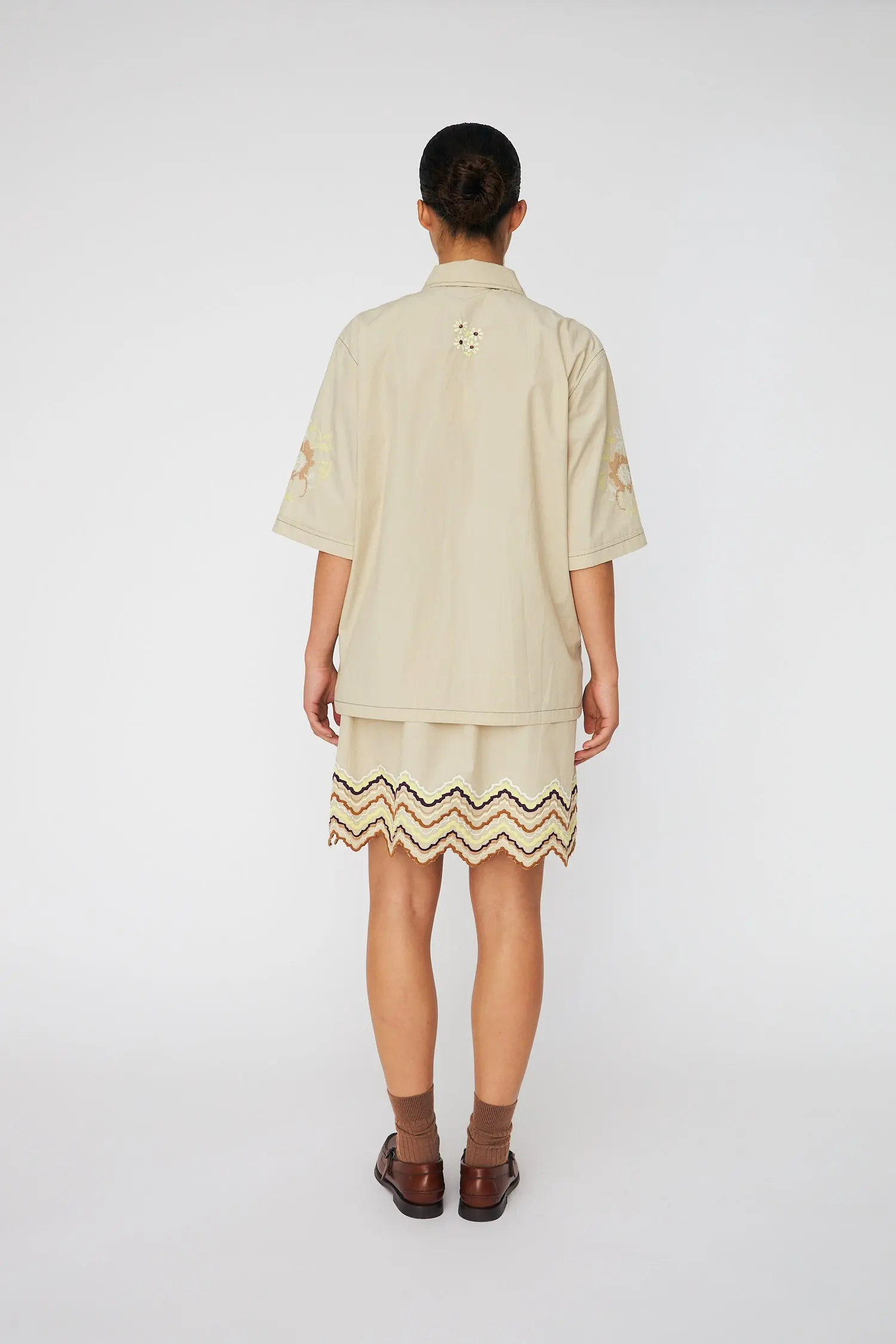 Embroidered Short Sleeved Shirt - Army Touch - Image 2