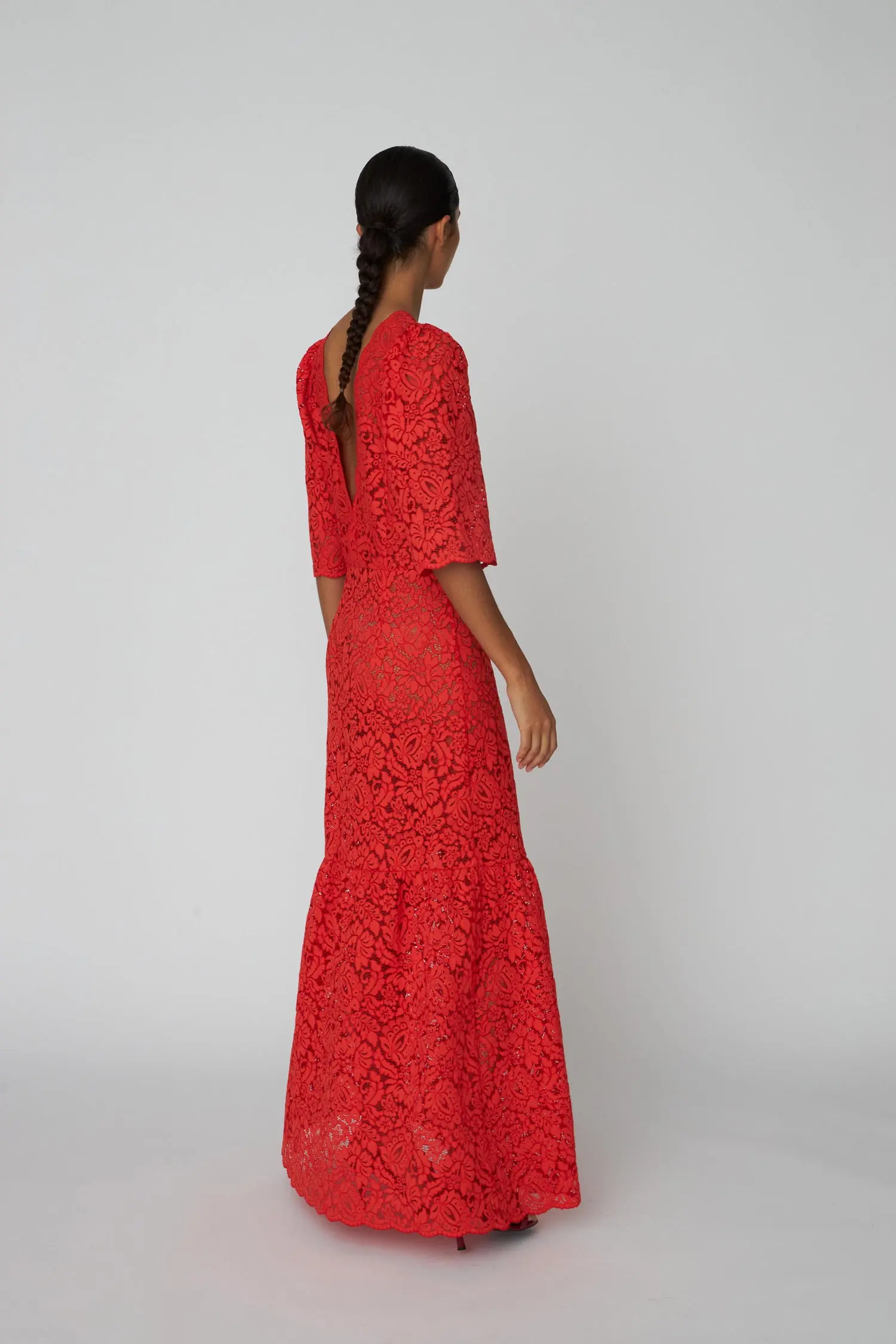 Heavy Lace Dress - Red Lips - Image 3