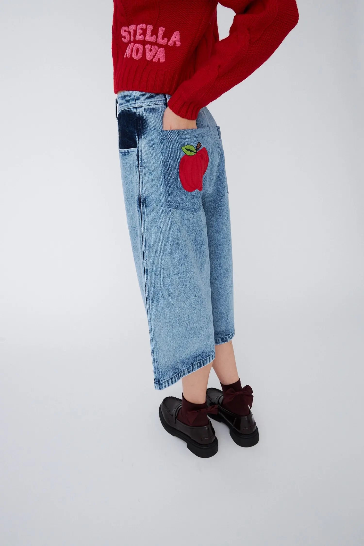 Long Denim Shorts - Denim Blue - Image 5