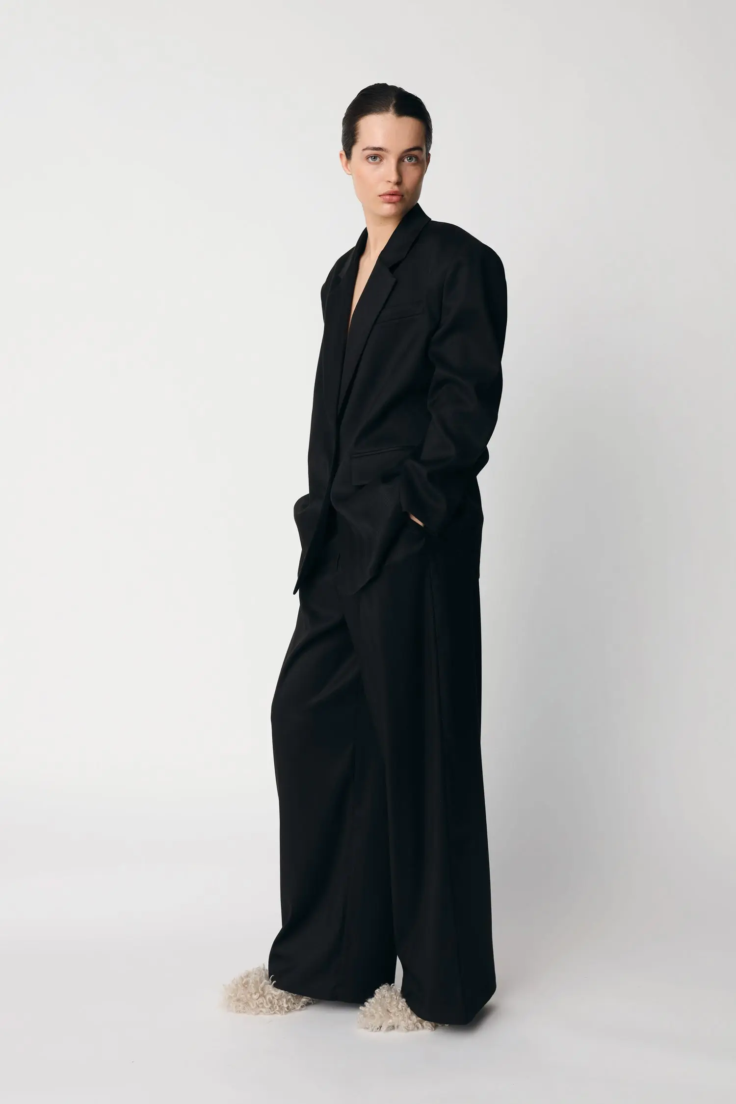Oversized Blazer - Black - Image 3