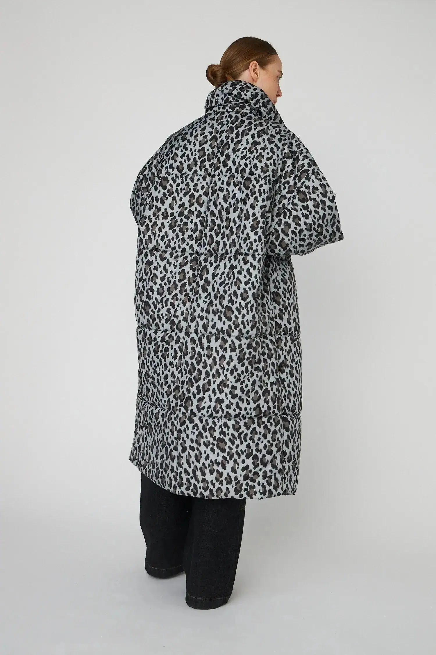 Oversized padded Coat - Leopard - Image 3