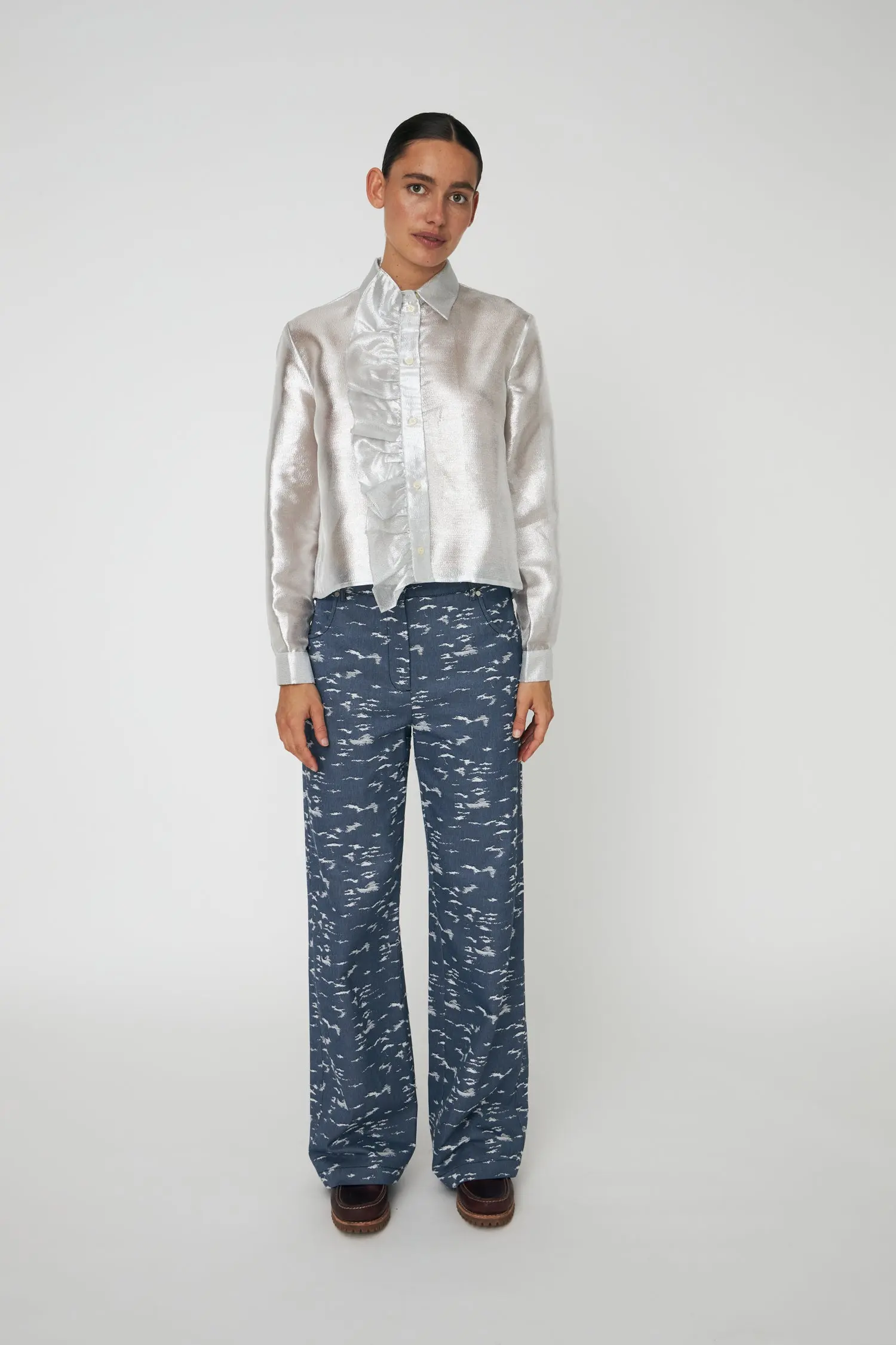 Silver Crisp Shirt - Pearl Silver