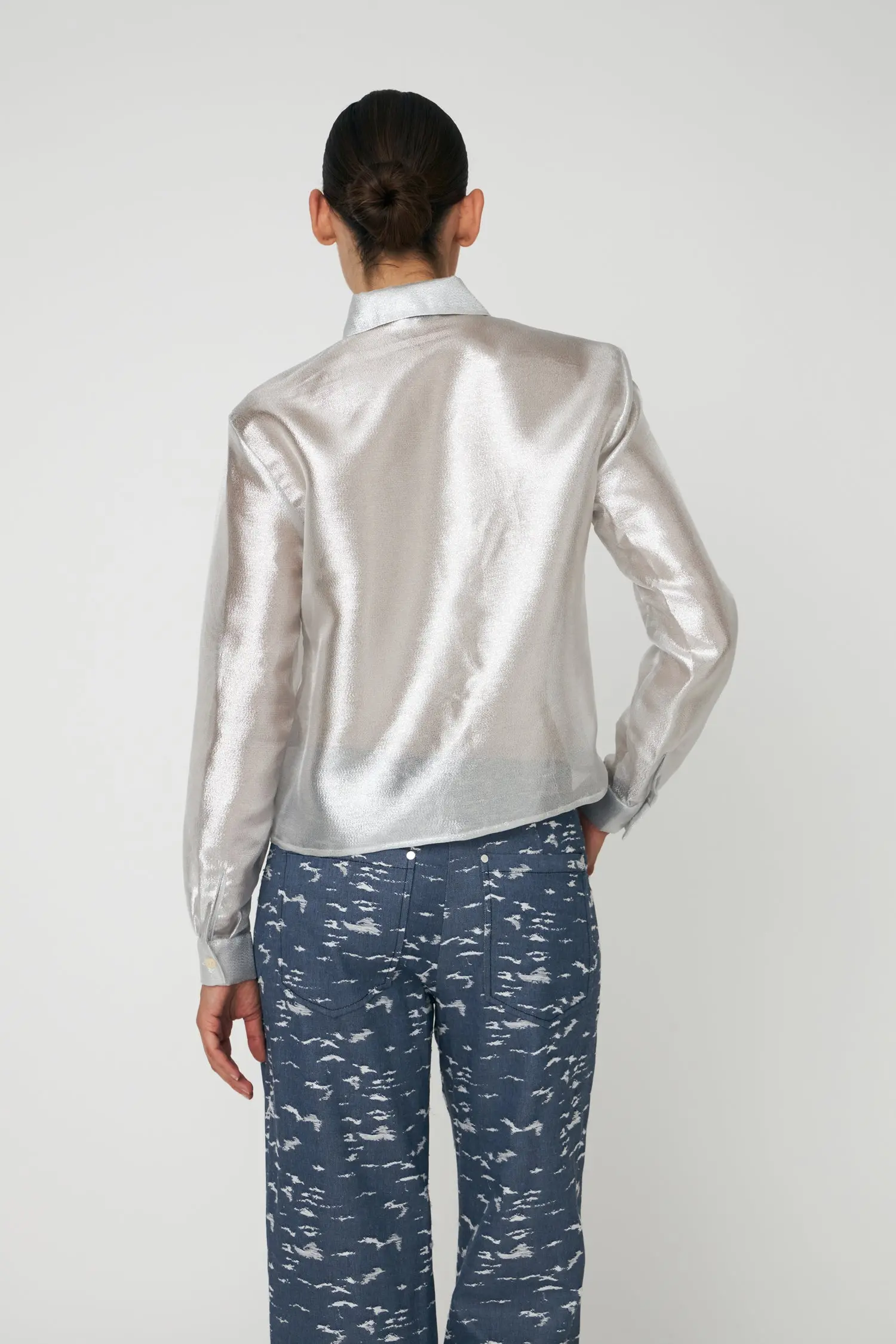 Silver Crisp Shirt - Pearl Silver - Image 2