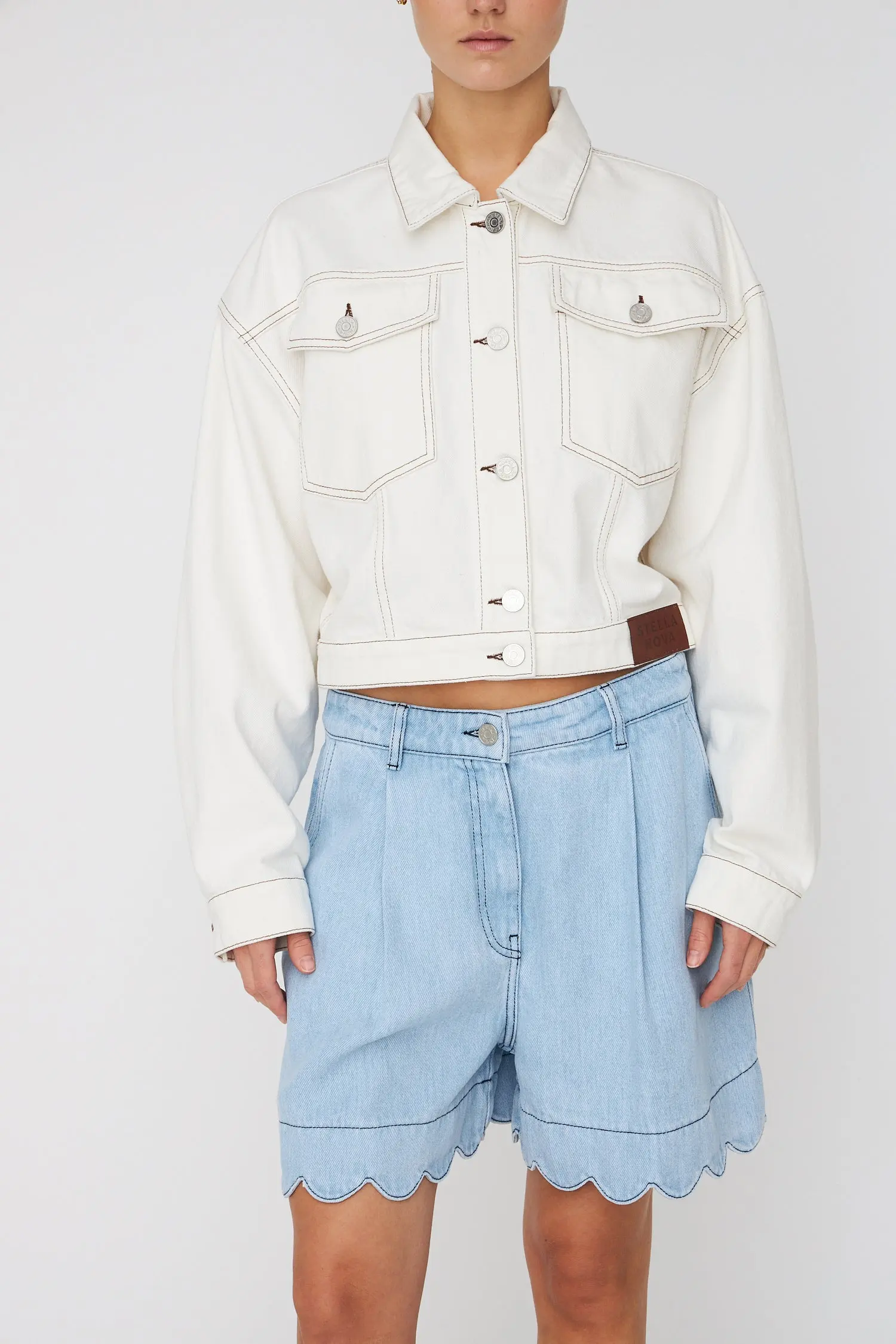 Soft Demin Shorts - Light Blue - Image 2